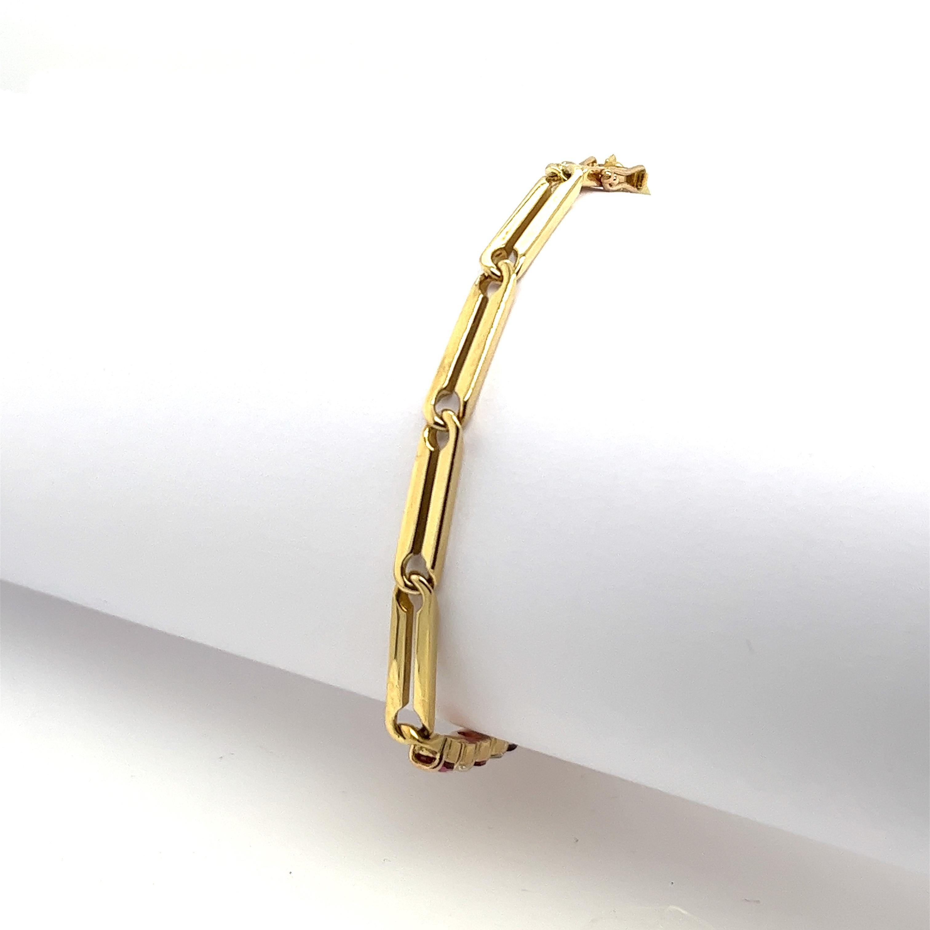 Armband aus 18 Karat Gelbgold mit Rubin und Diamanten, gefasst mit 1,50 Karat Diamanten und 1,75 Karat Rubin 3