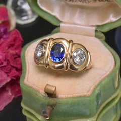 18ct Yellow Gold Sapphire And Diamond Ring Valuation Included For $9425.00 AUD