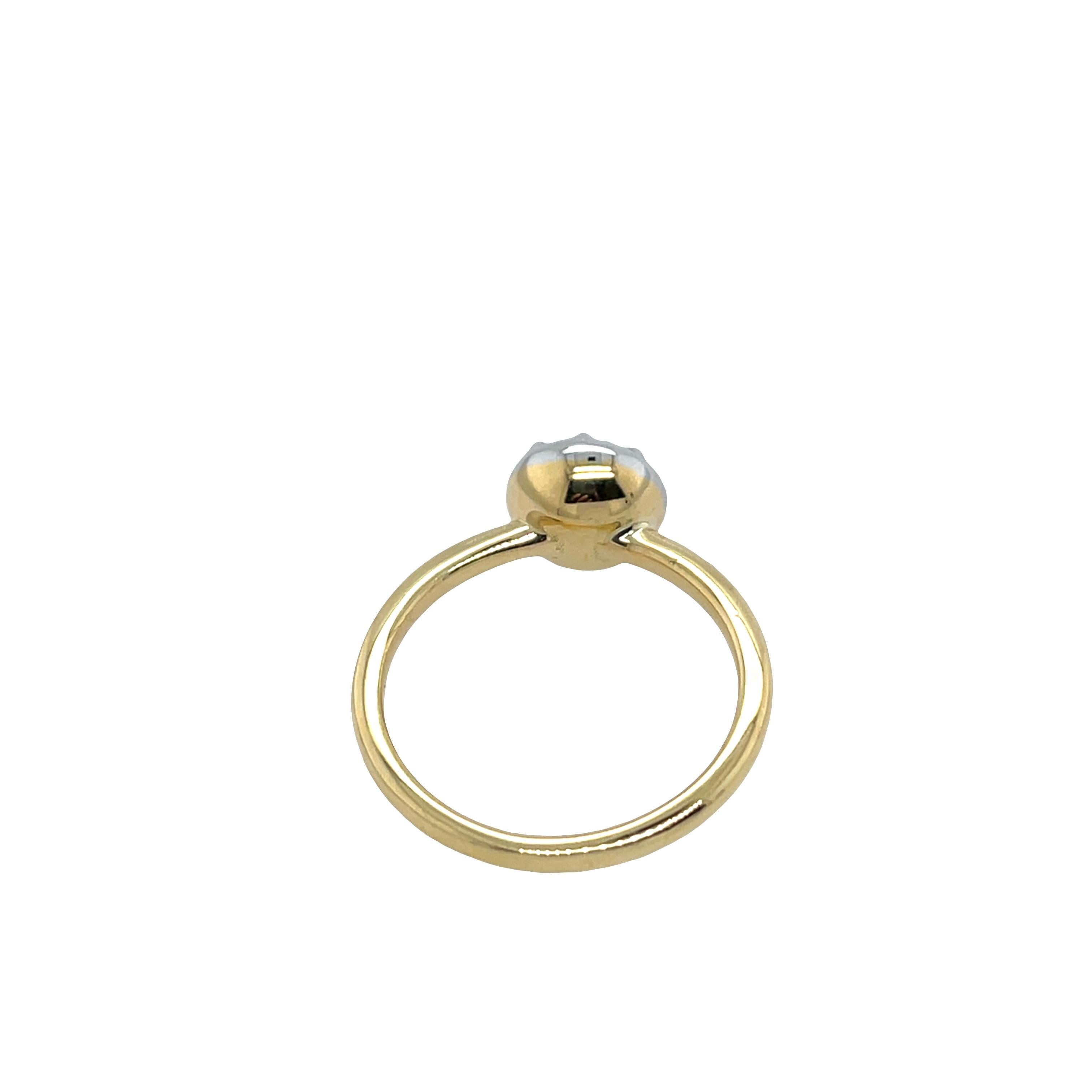 Anello solitario in oro giallo 18 ct con diamante naturale da 1,16 ct K/VS1 In condizioni ottime in vendita a London, GB