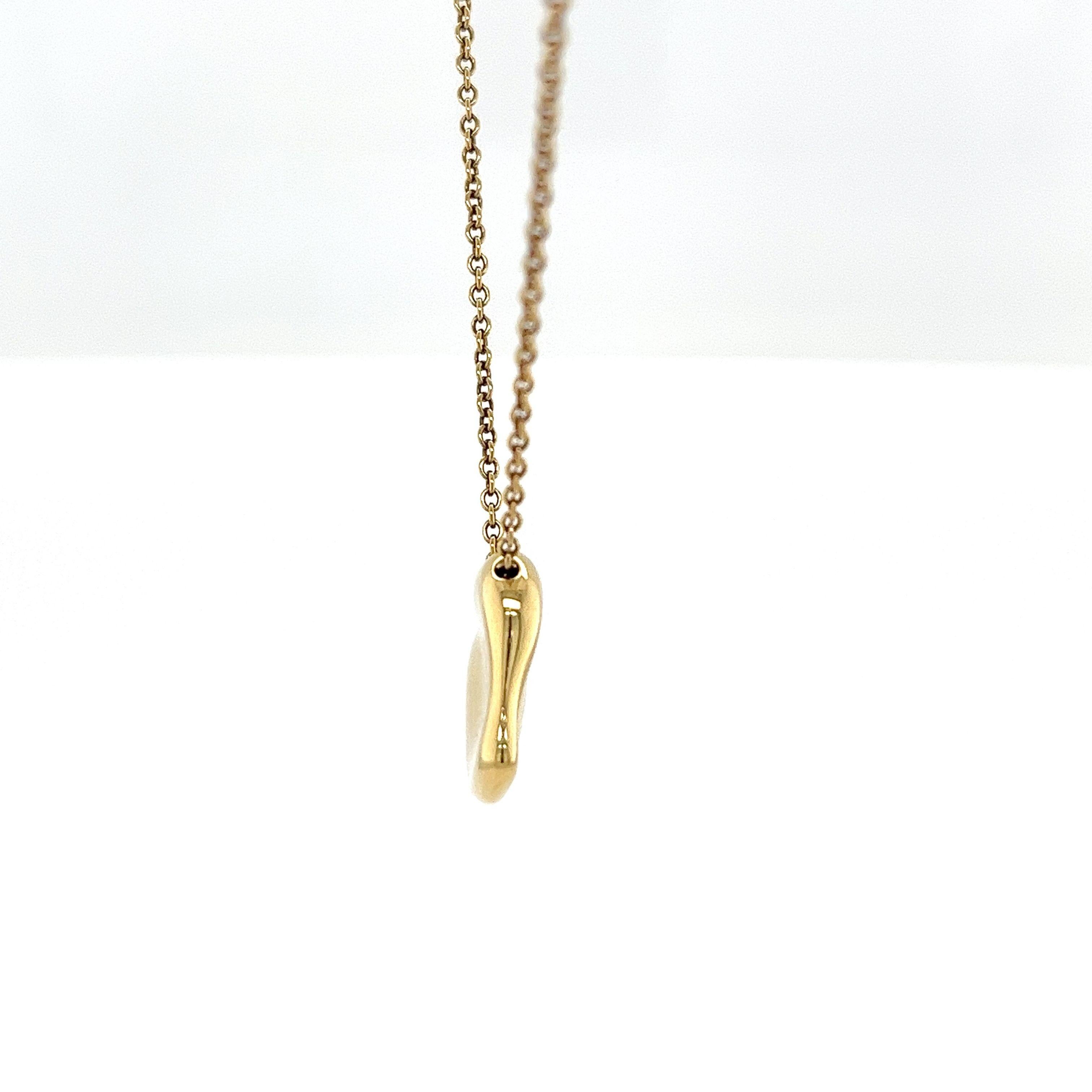 Collier en or jaune 18ct Tiffany & Co Elsa Peretti pour le cœur Pour femmes en vente