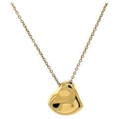 18ct Yellow Gold Tiffany & Co Elsa Peretti Heart Necklace