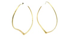 18ct Yellow Gold Tiffany & Co. Elsa Peretti Heart Shaped Hoop Earrings