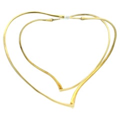 Oro giallo 18ct Tiffany & Co. Orecchini a cerchio a forma di cuore di Elsa Peretti