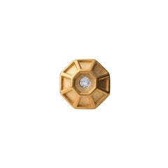 18 Carat Yellow Gold Vermeil and Diamond Birthstone Pendant