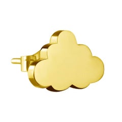 18 Carat Yellow Gold Vermeil Cloud Stud Earrings