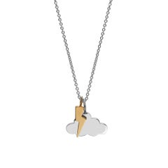 18 Carat Yellow Gold Vermeil Lightning Bolt Charm