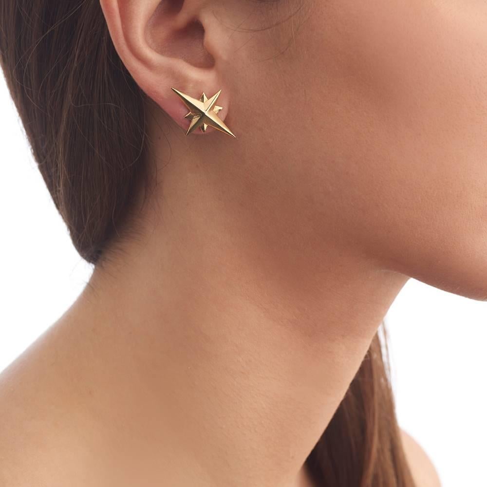 18ct yellow gold vermeil earrings
Hallmarked

These statement earrings hail from the designer’s For King and Country collection and draw their inspiration from the Polaris or North Star. Versatile in design, the Starbound Earrings work with any