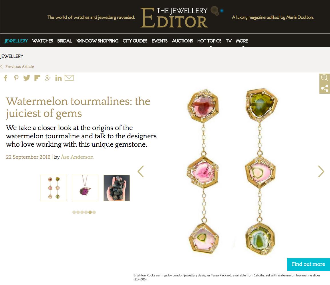 18ct Yellow Gold, Watermelon Tourmaline and Diamond Earrings For Sale 12