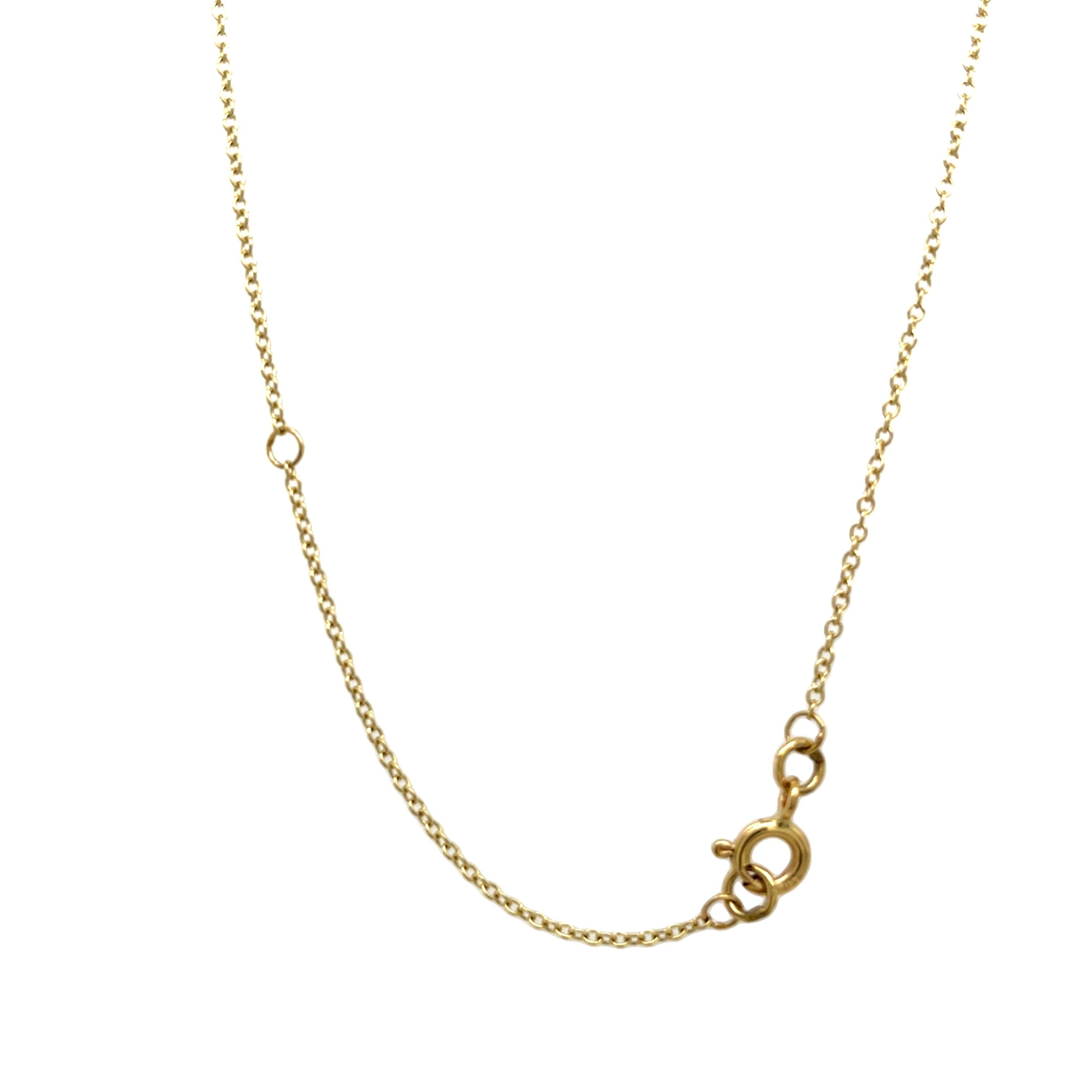 Pendentif en or jaune 18ct avec diamant jaune suspendu à une chaîne de 18