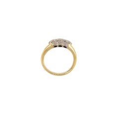 18ct Yellow & White Gold 3-Stone Diamond Ring Set With 0.38ct