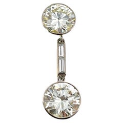 Halskette mit Diamant-Tropfenanhänger aus 18-Karat-Gelb- und Weißgold – 8,22 Karat und 6,48 Karat
