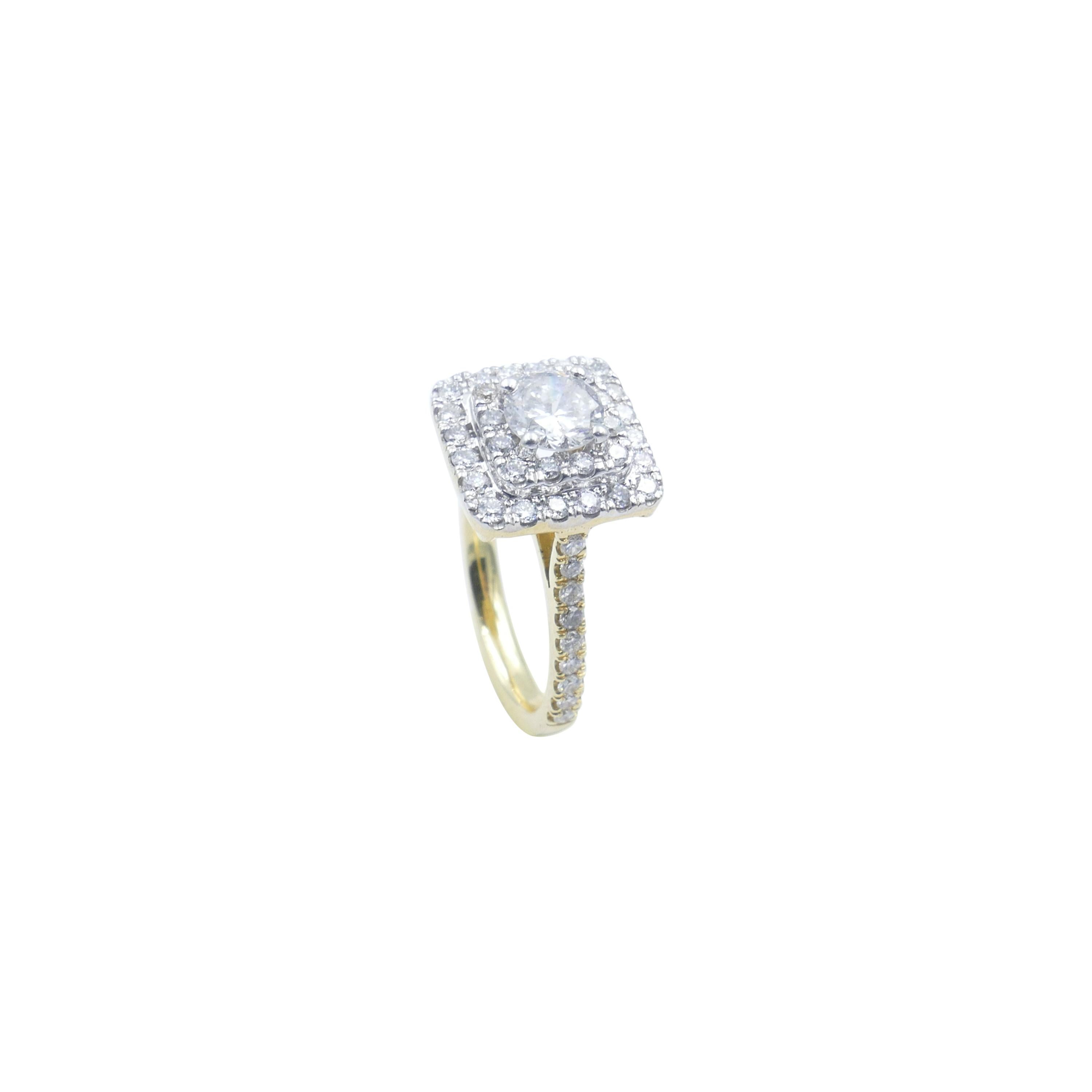 18ct Yellow & White Gold High Quality Diamond Engagement/Dress Ring For Sale