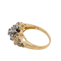 18ct Yellow & White Gold Ring with 1.0ct of Natural Baguette + Round Diamonds