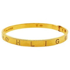 Bracelet manchette jonc en or massif jaune, blanc ou rose 18 carats