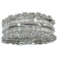 18k 1.12 Carat Baguette Cut Diamond Eternity Band - Size 6.50