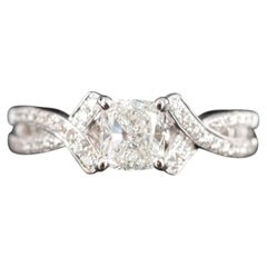 18-Karat-Diamantring mit insgesamt 1,20 Karat, Platinfassung und GIA-Online-Zertifikat