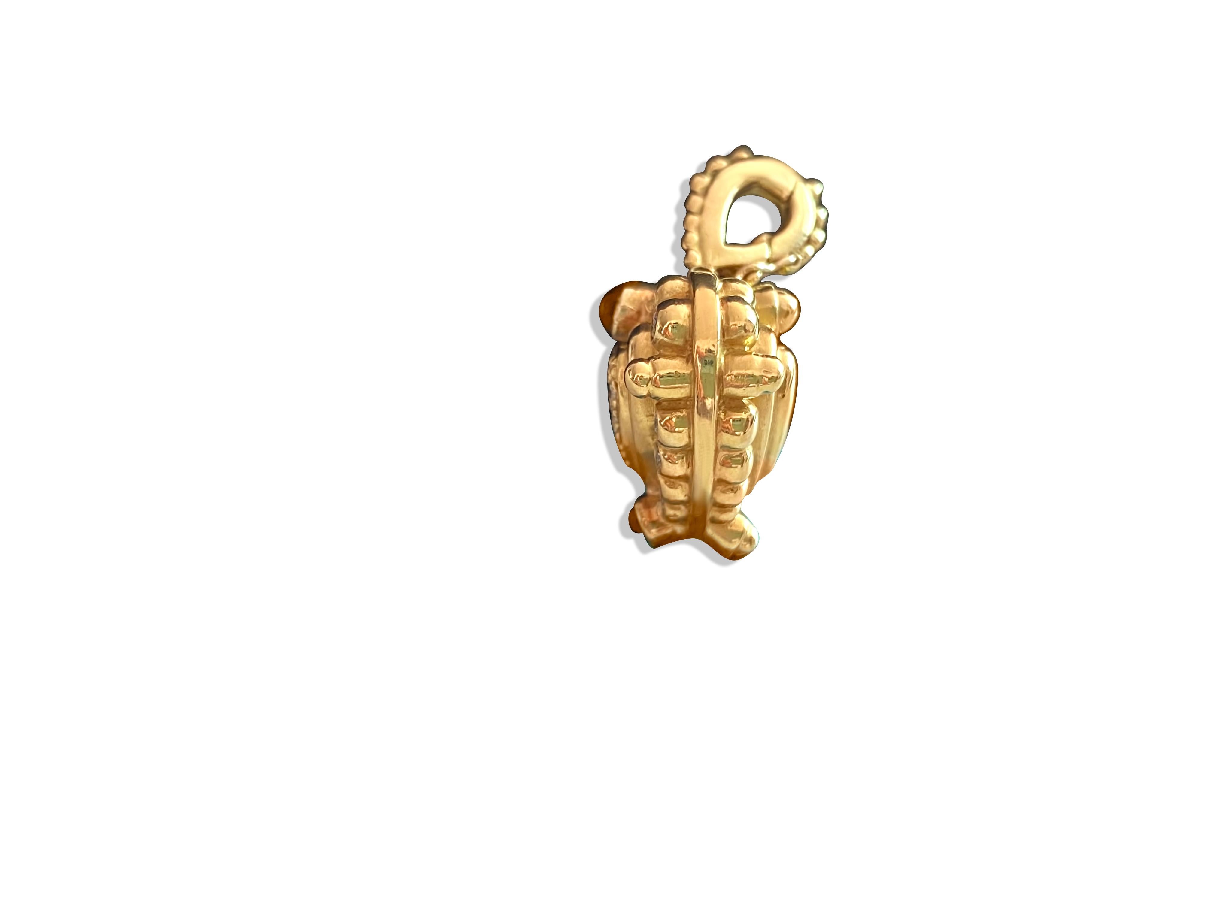 18K, 1.25 CT diamond, ruby and sapphire Heart Pendant For Sale 2