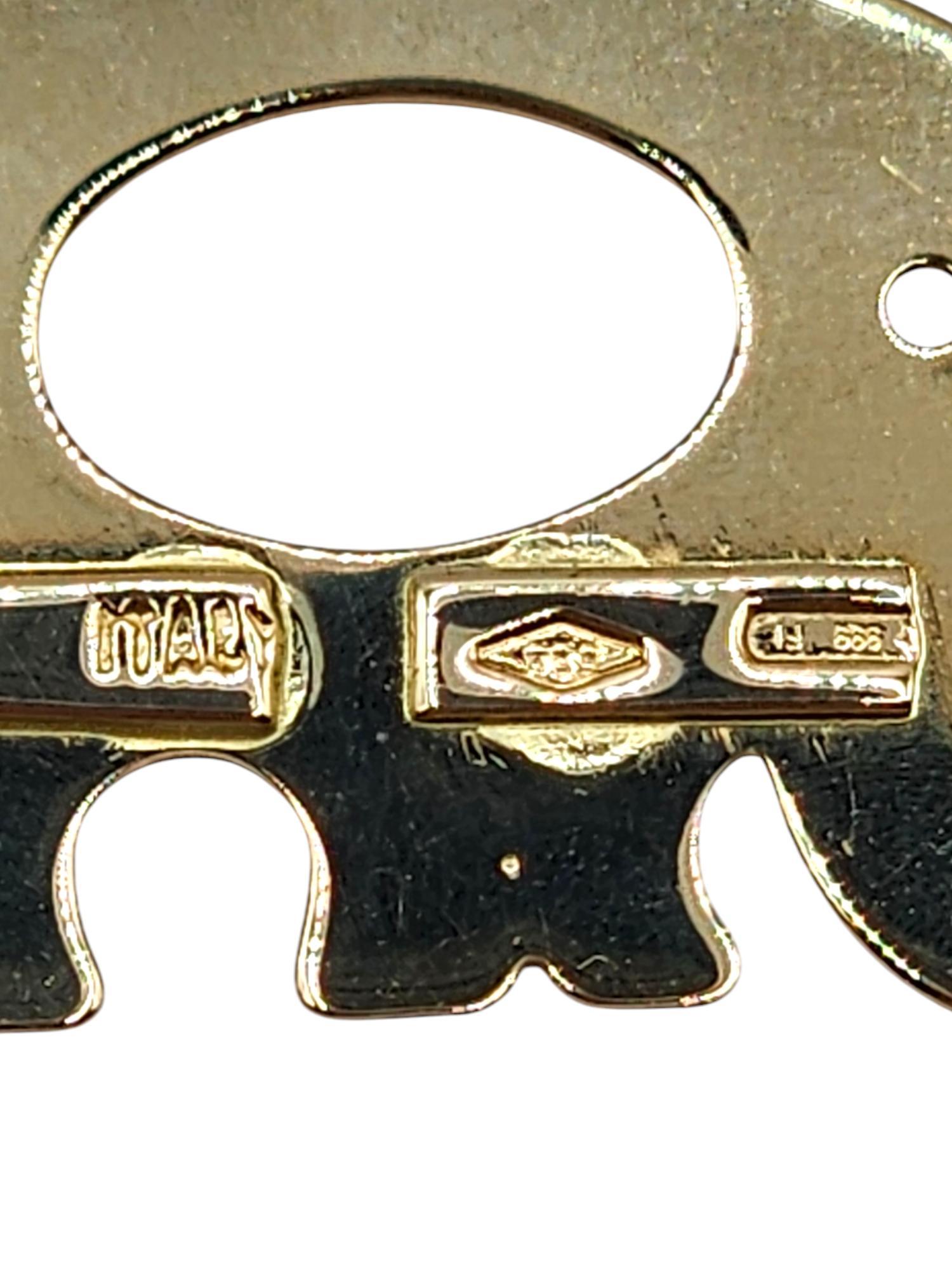 Bracelet chaîne éléphant en or jaune 18 carats et 14 carats n° 20008 en vente 1