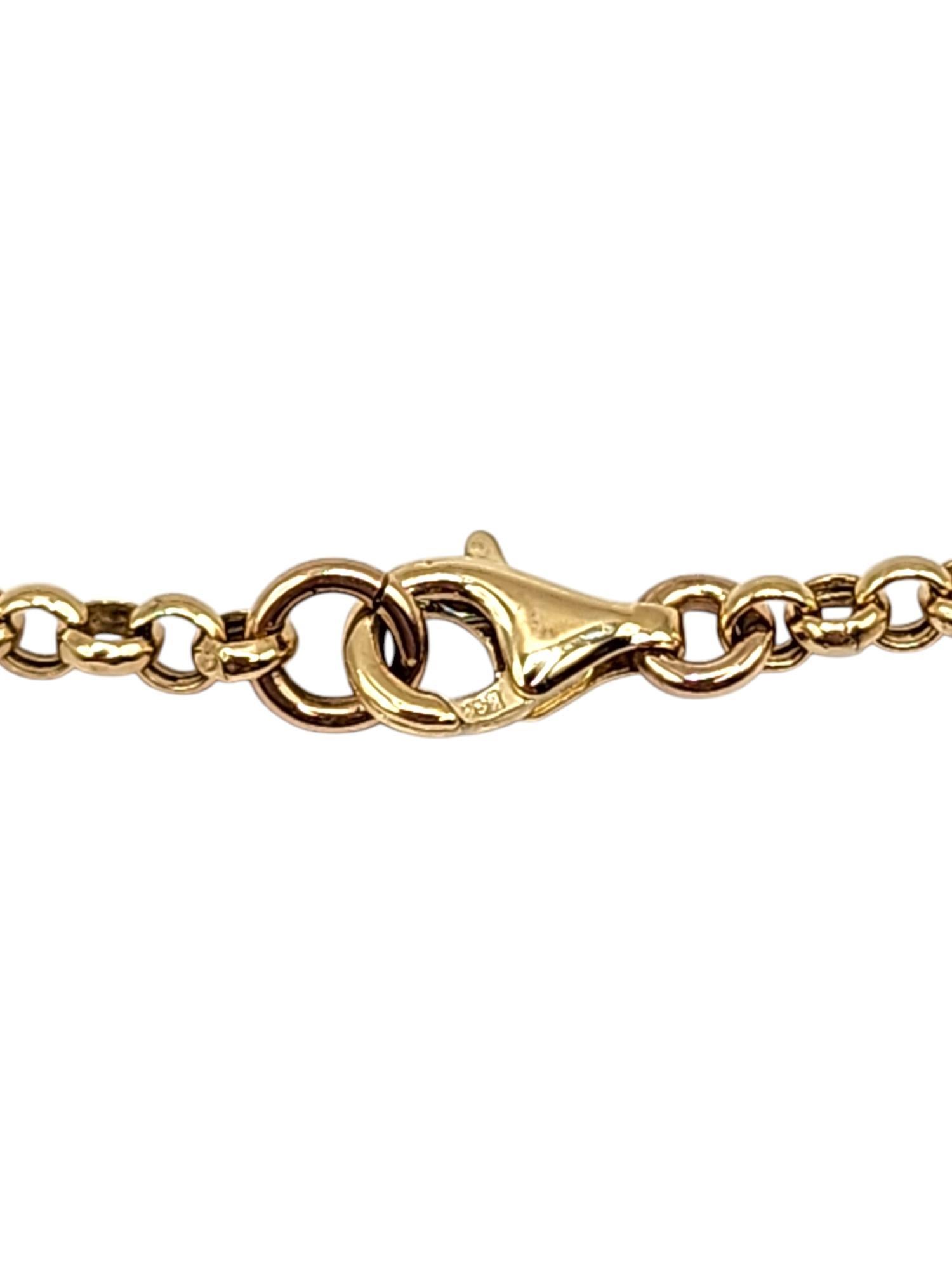 Bracelet chaîne éléphant en or jaune 18 carats et 14 carats n° 20008 en vente 2