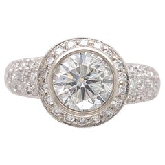 18K 1.55 carat Diamond Engagement Ring with GIA Report 2.55 cttw