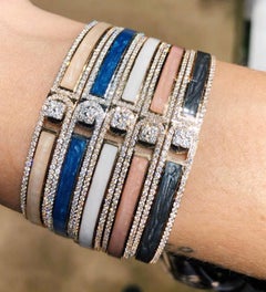 Alessa Border Bracelet 18 Karat White Gold Spectrum Collection