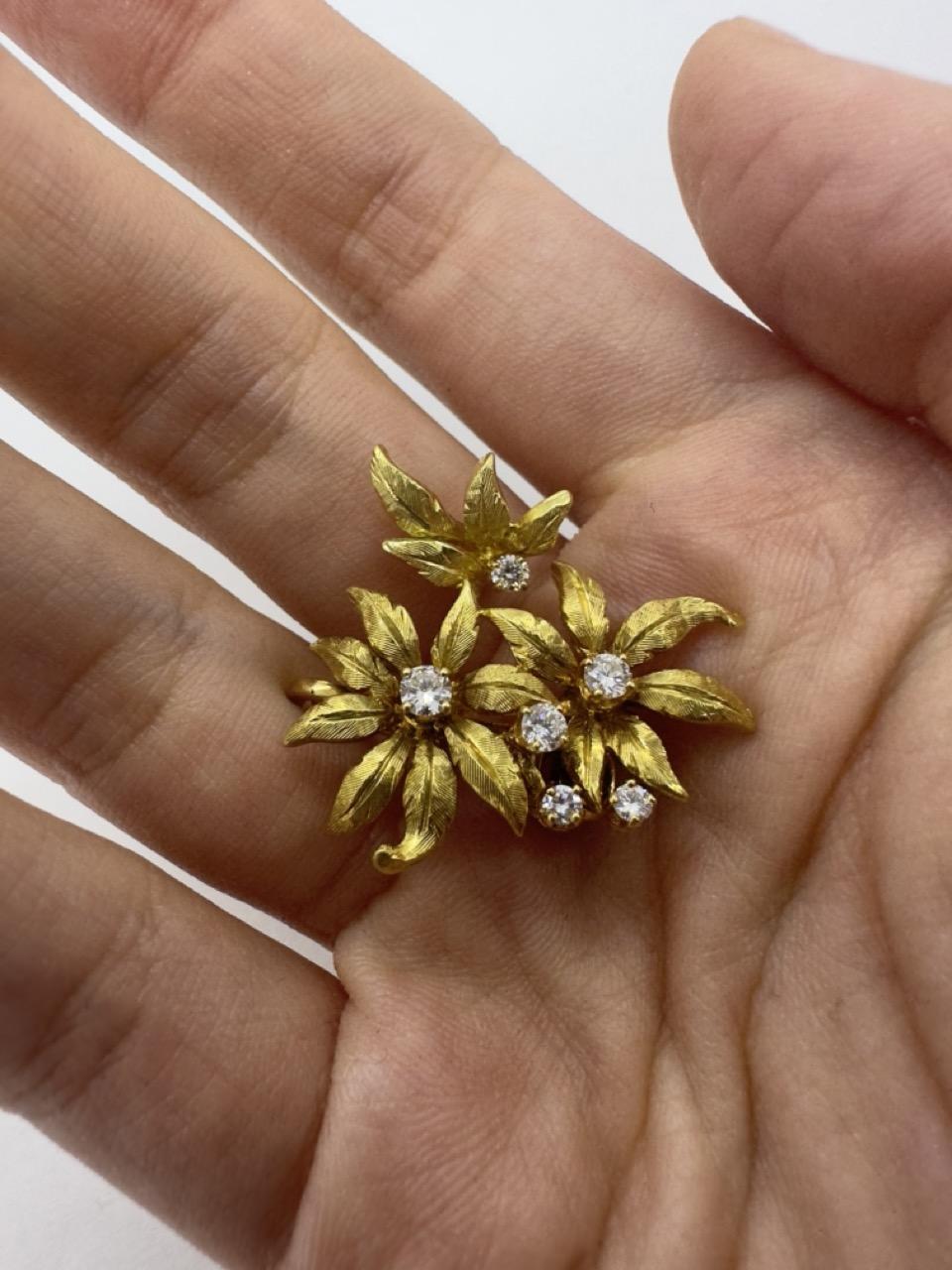 18k 1960er Kurt Wayne Diamant-Perlenanhänger mit Perlen Damen