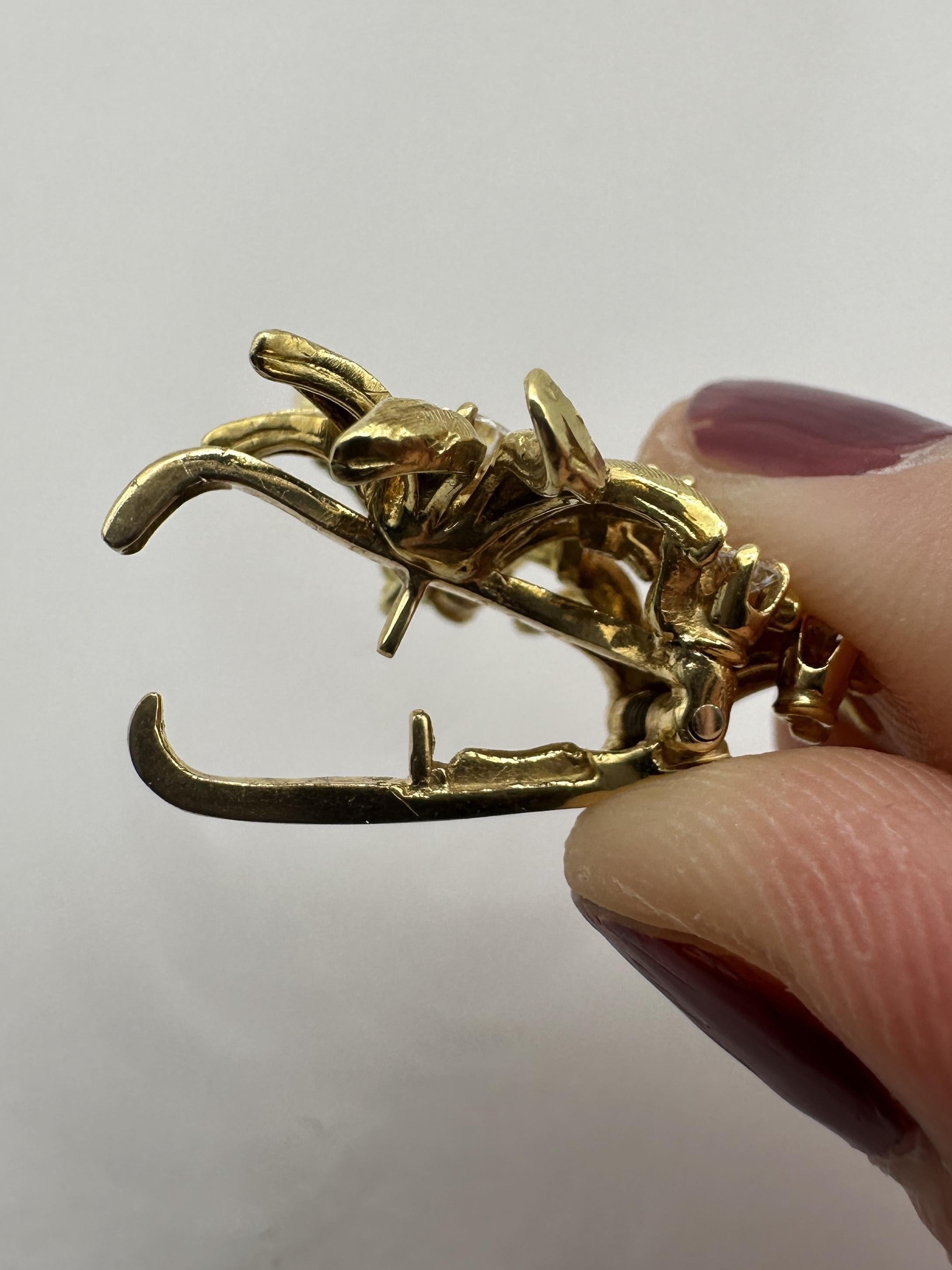 18k 1960er Kurt Wayne Diamant-Perlenanhänger mit Perlen 2