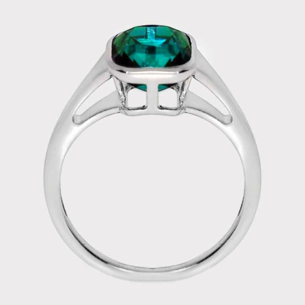 18K 2,29 ct  Anello di fidanzamento antico con tormalina blu Nature In condizioni Nuovo in vendita a Kaohsiung City, TW