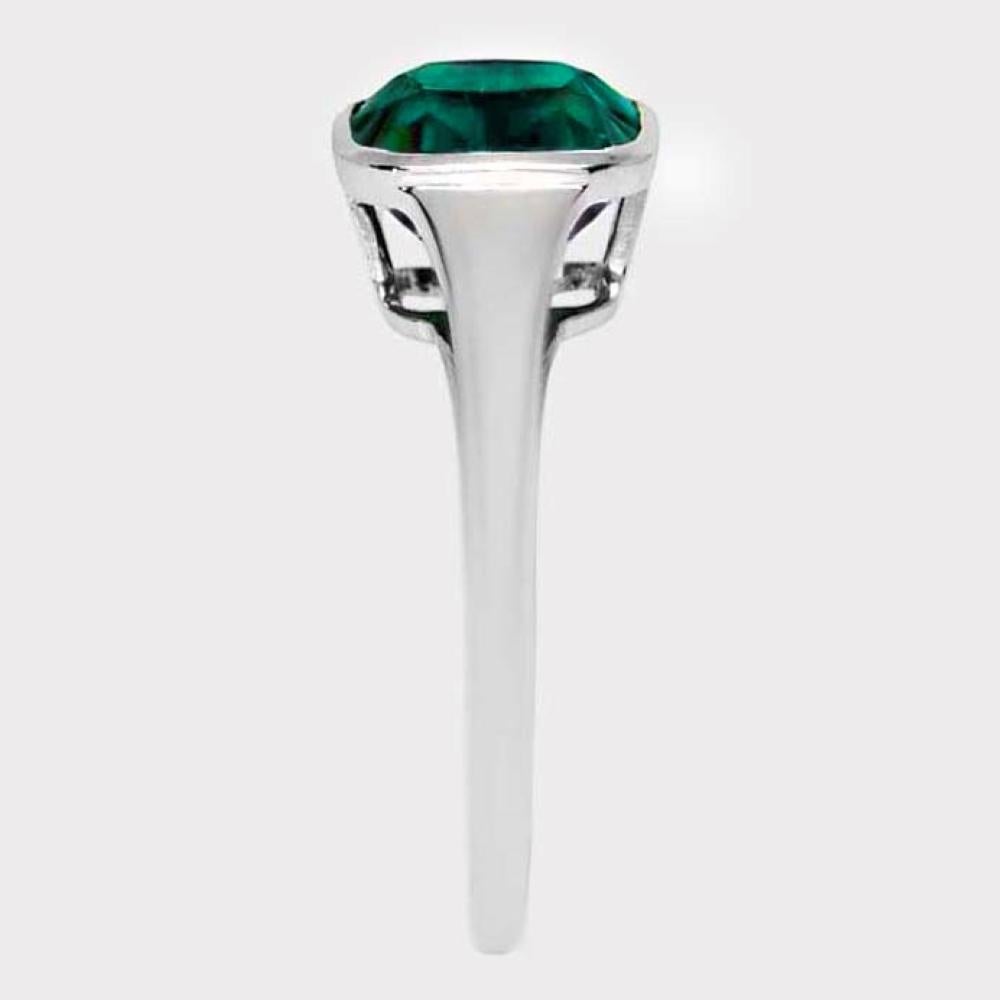 Donna 18K 2,29 ct  Anello di fidanzamento antico con tormalina blu Nature in vendita