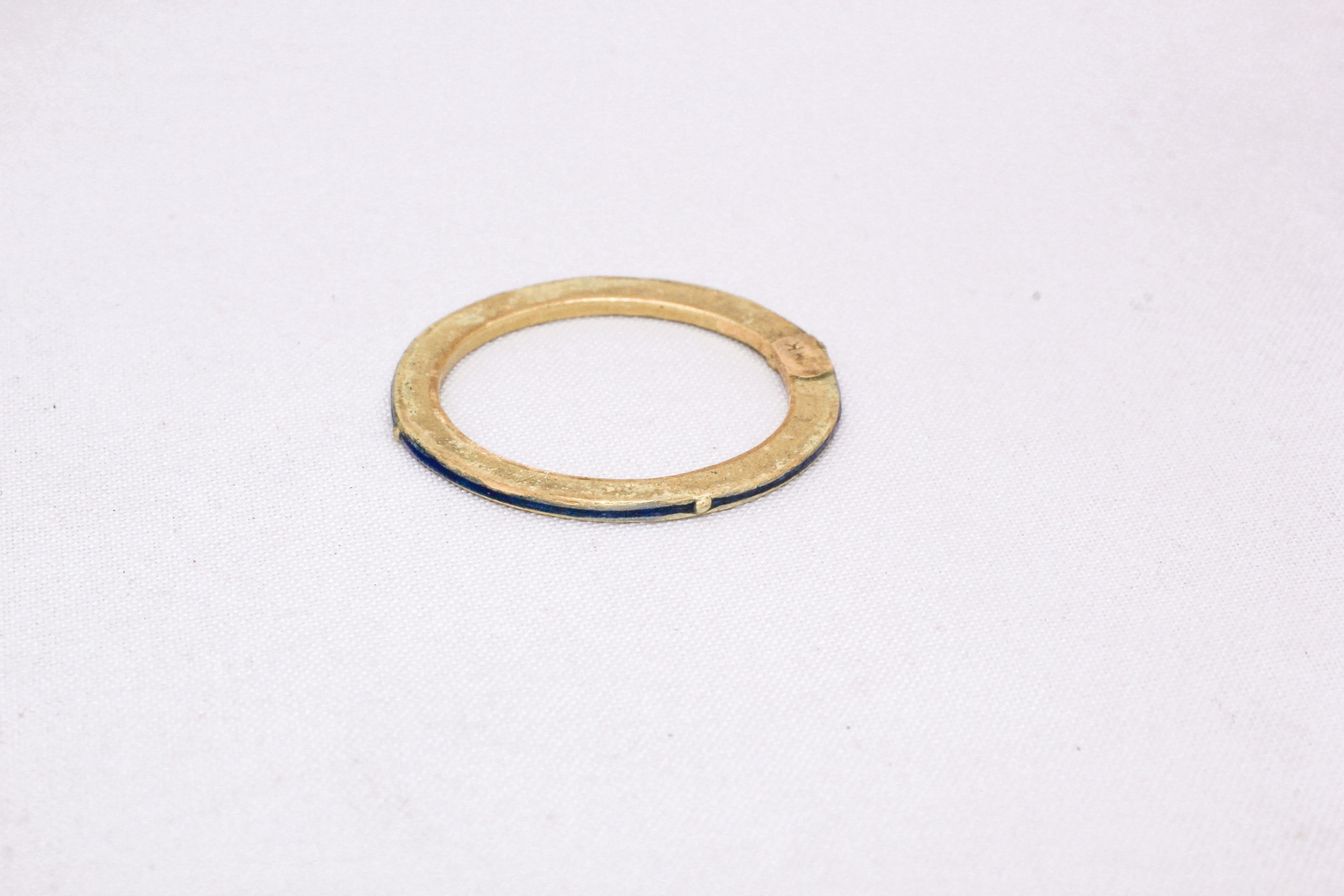 18K 22K Recycelter Gold-Emaille-Ring Stapel-Mode-Hochzeitsgeschenk für sie oder ihn im Zustand „Neu“ im Angebot in New York, NY