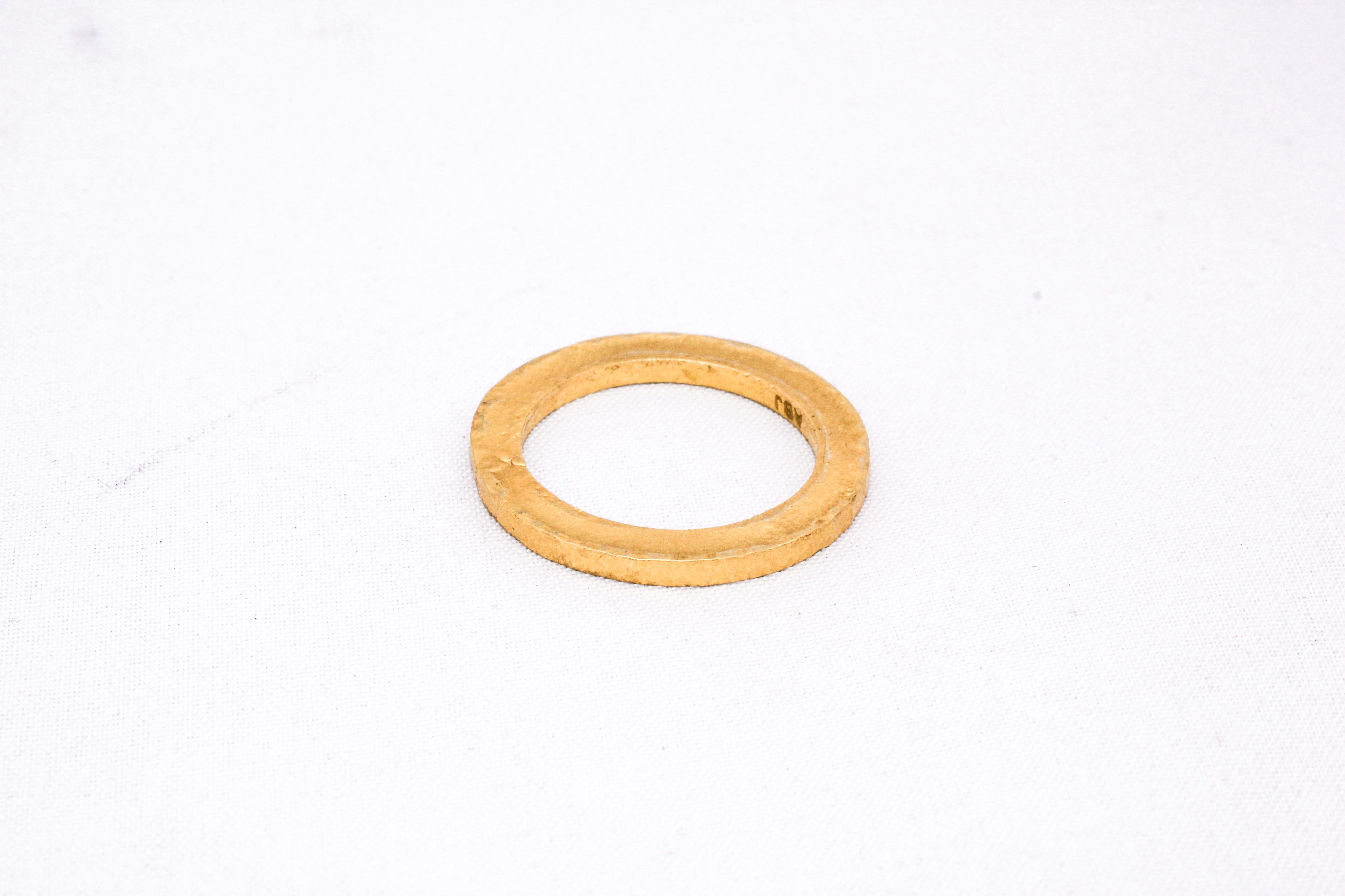 18K 22K Recycelter Gold-Emaille-Ring Stapel-Mode-Hochzeitsgeschenk für sie oder ihn im Angebot 2