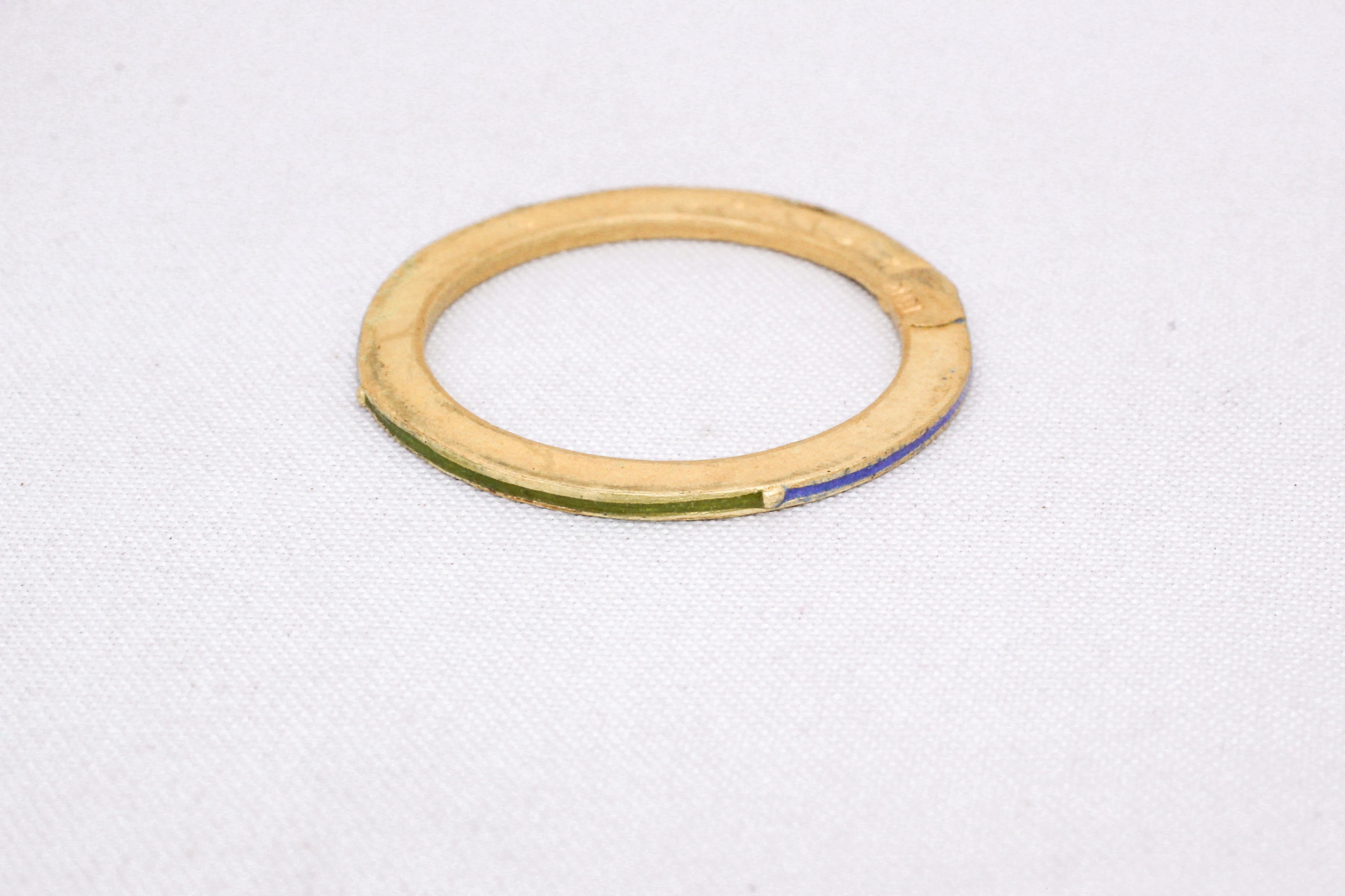 18K 22K Recycled Gold Enamel Ring Stack Fashion Wedding Gift for Her or Him For Sale 2