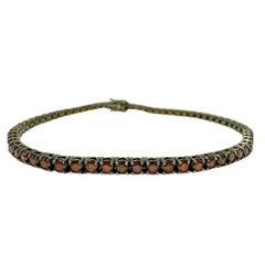 18K 3.05 carat Brown Diamond Tennis Bracelet - 7 inches