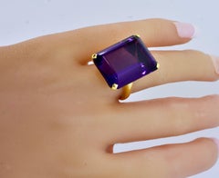 18K & 36.21 ct. Fine Deep Purple, Amethyst Ring by Pierre/Famille.
