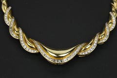 18 Karat 4.35 Carat Diamond Graduated Drape Necklace