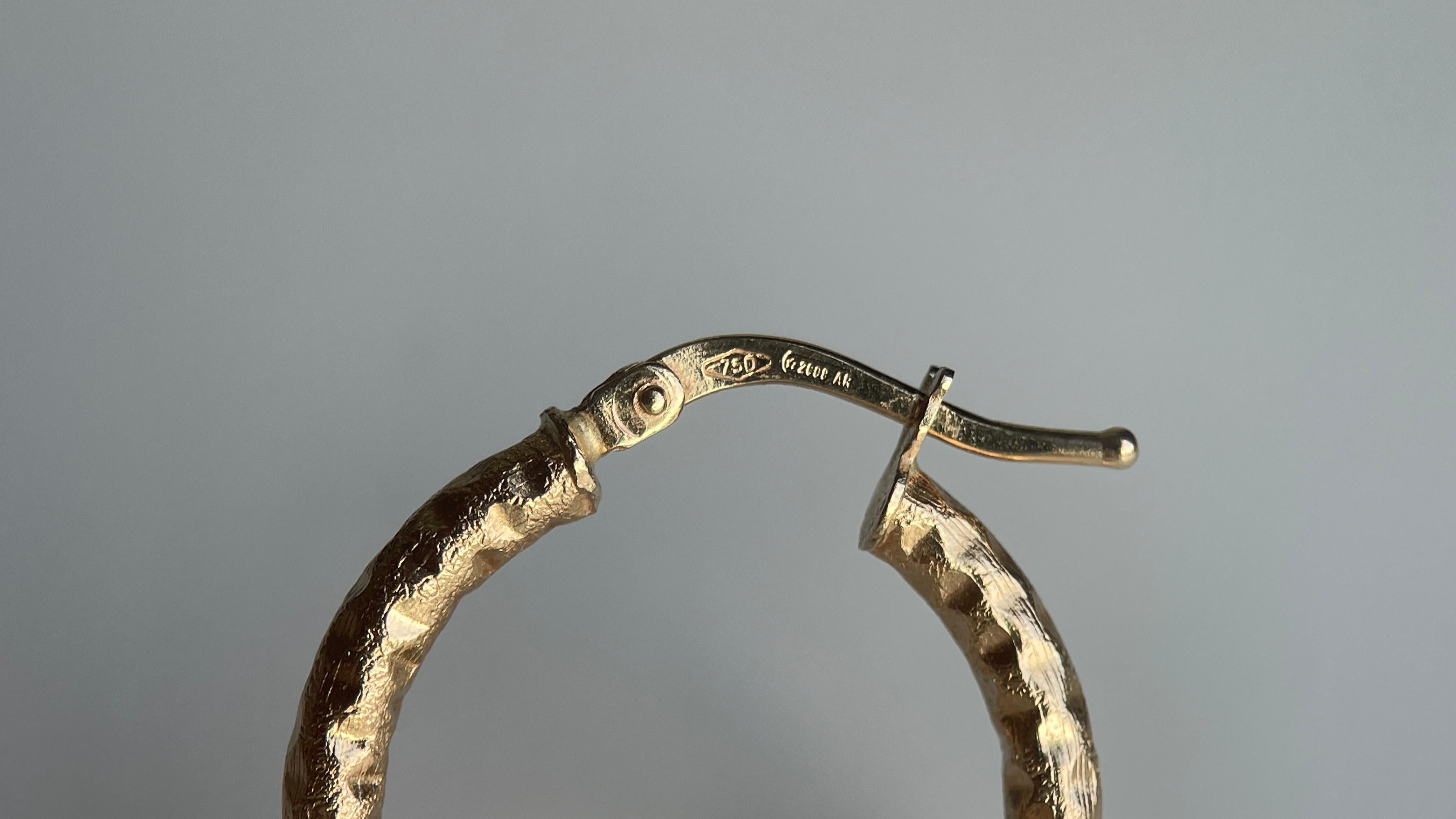 Cerchio medio in oro 18k 750 (misura 20mm/2cm)-1,65g In condizioni Nuovo in vendita a Singapore, SG