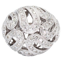 18k 750 Natürlicher Diamant Cocktail Ring