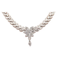 Collar de Diamantes Blancos Naturales 18K 750