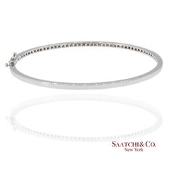 Bracelet en or blanc massif 18K 750 diamants naturels taillés en brillant