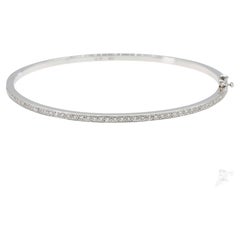 Bracelet en or blanc massif 18K 750 diamants naturels taillés en brillant