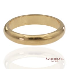 18K 750 Solid Yellow Gold Cartier Band Ring