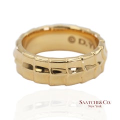 18K 750 Solid Yellow Gold David Yurman Armory Band Ring
