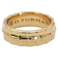 18K 750 Solid Yellow Gold David Yurman Armory Band Ring