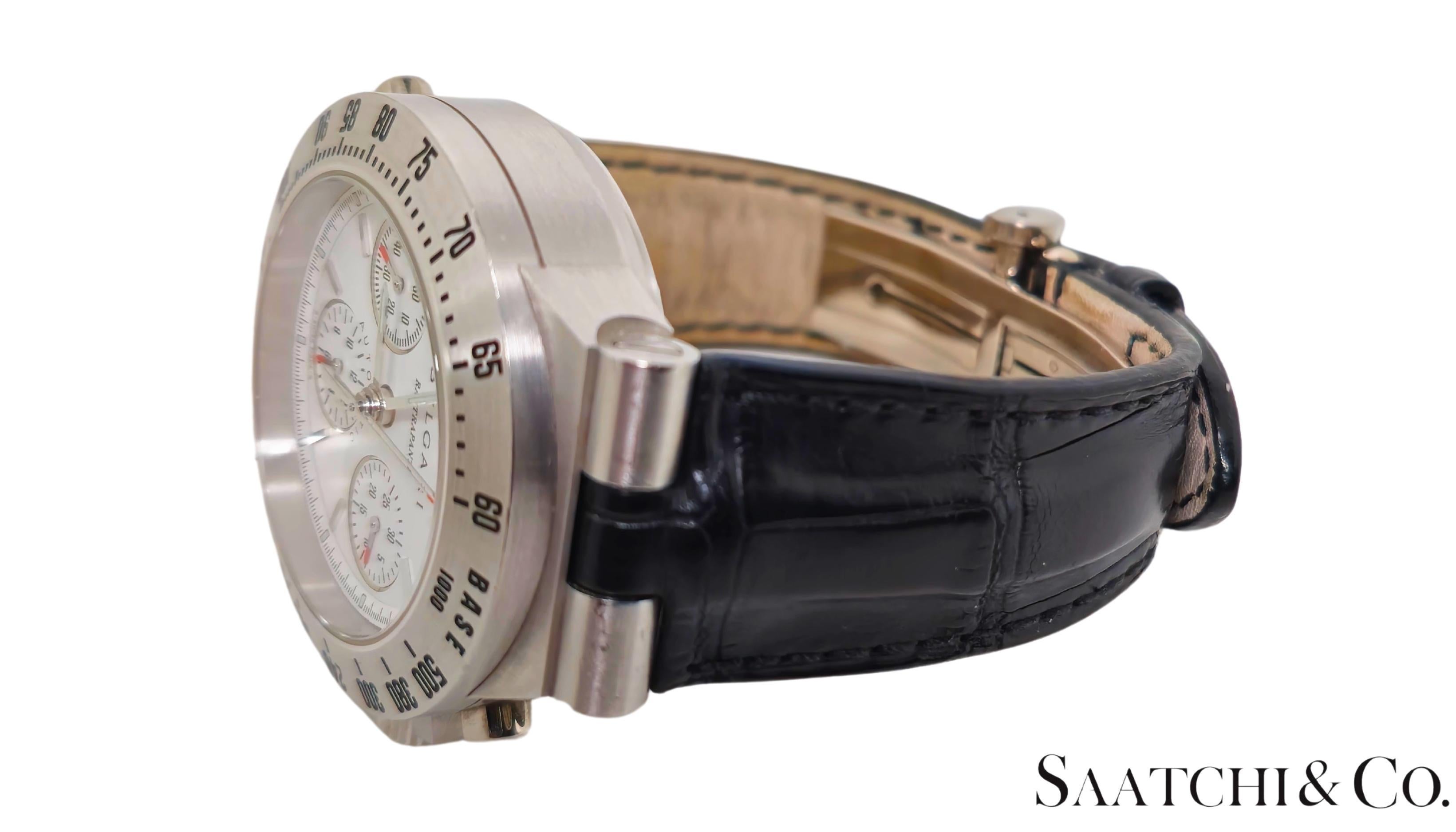 Contemporaneo Orologio da uomo Bvlgari Diagono in oro bianco 18k 750, rif. CHW40GTA in vendita