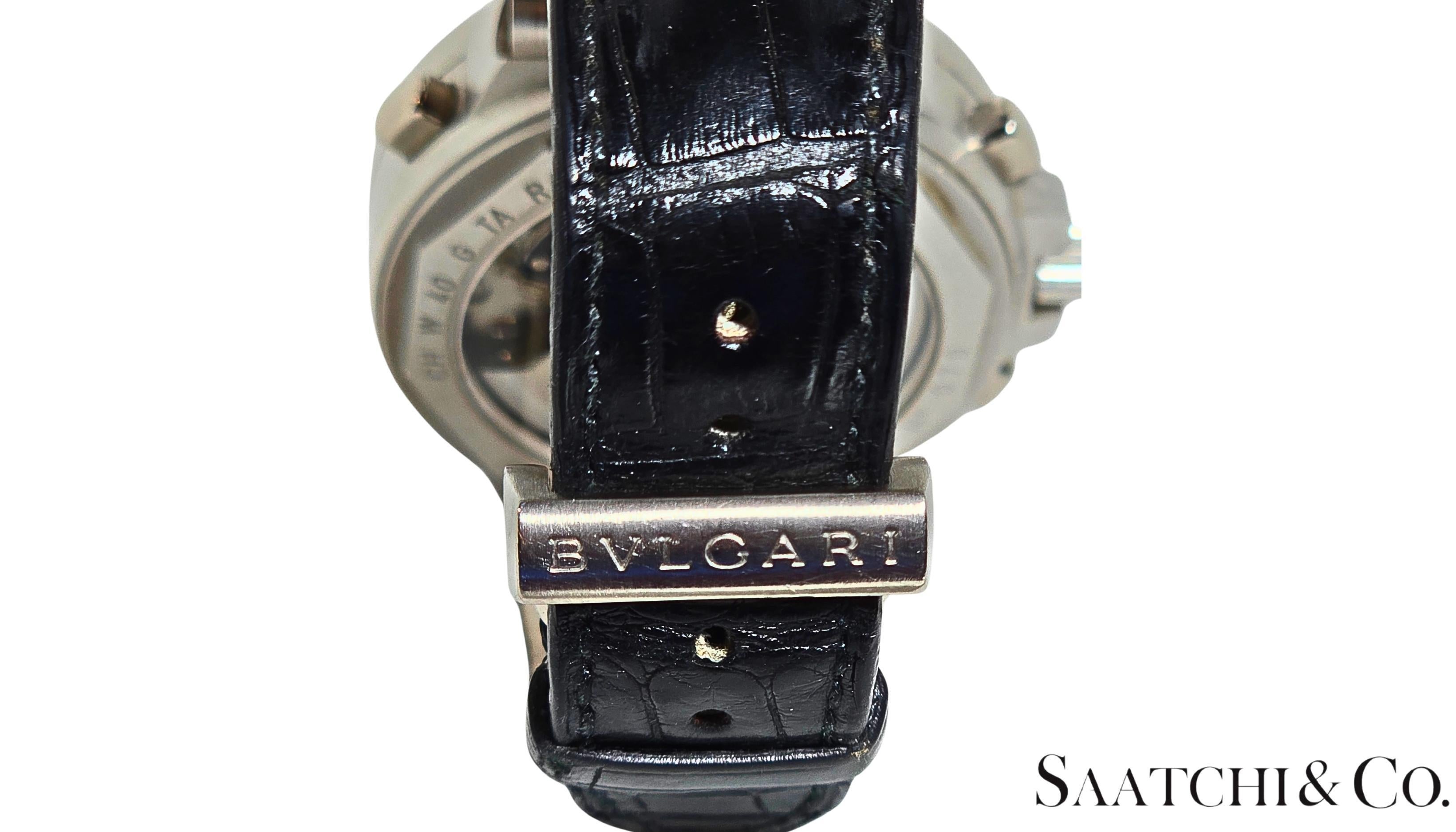 Uomo Orologio da uomo Bvlgari Diagono in oro bianco 18k 750, rif. CHW40GTA in vendita