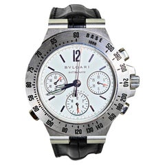 18k 750 White Gold Bvlgari Diagono Men's Watch, Ref. CHW40GTA