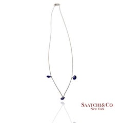 Collana con ciondolo di ametista naturale in oro bianco 18 carati 750 con catena
