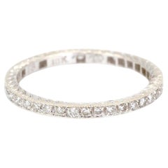 18K 750 Weißgold mit eingraviertem Naturdiamanten Bandring