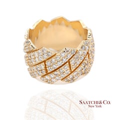 18k 750 Gelbgold 4.50 Ct Natürlicher Diamant Ring Band