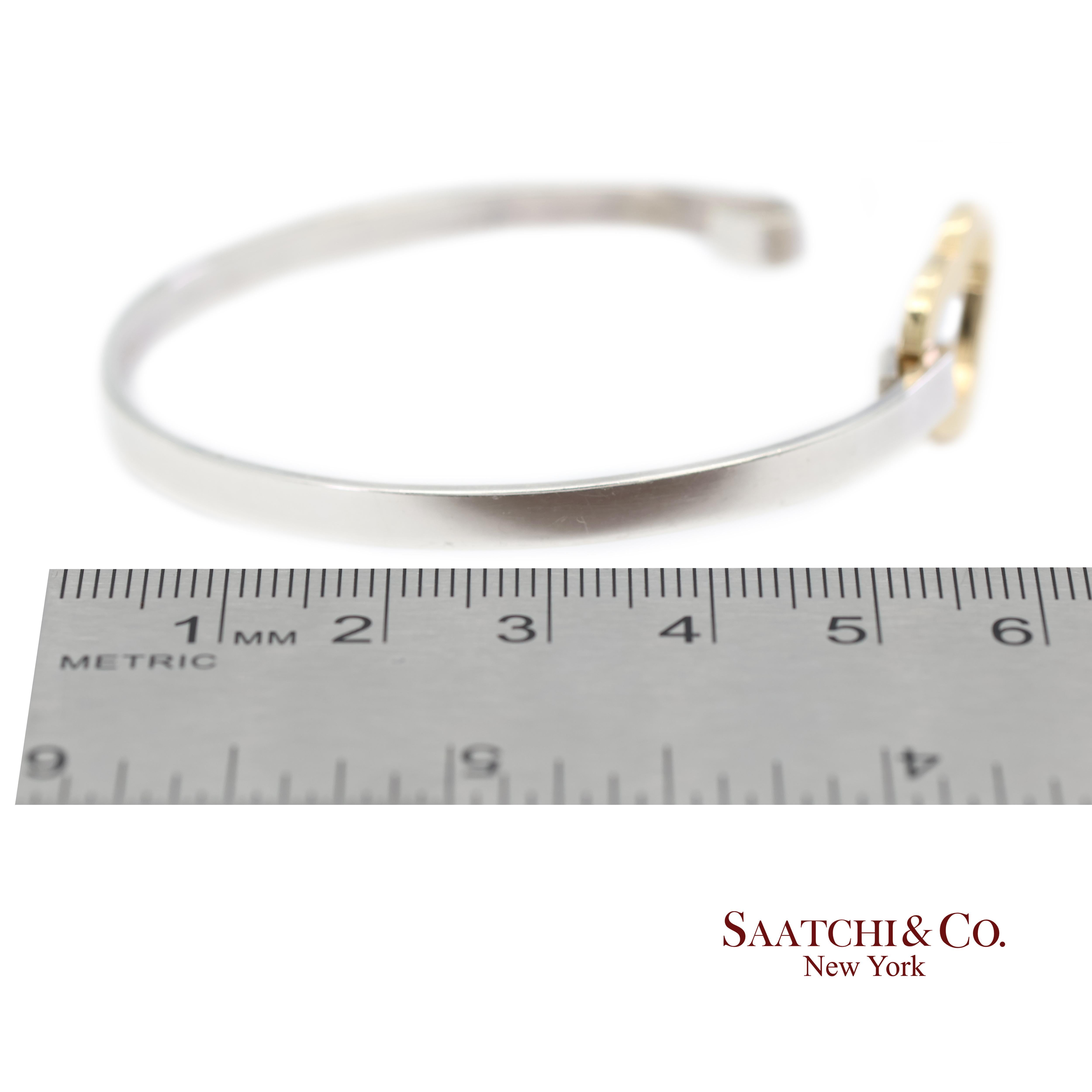 Bracciale a cuore in oro giallo 18K 750 e argento 925 Tiffany & Co. in vendita 5